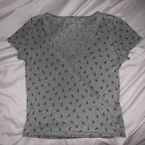 Floral American Eagle top